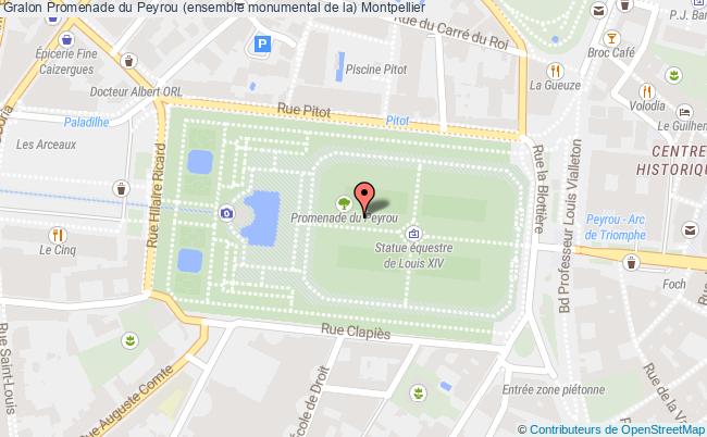 plan Promenade Du Peyrou (ensemble Monumental De La) Montpellier Montpellier