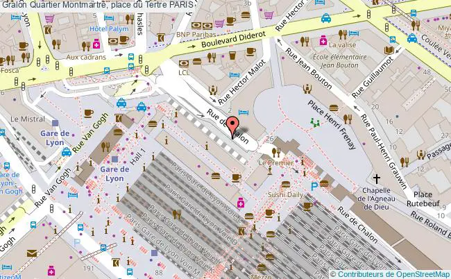 plan Quartier Montmartre, Place Du Tertre Paris PARIS