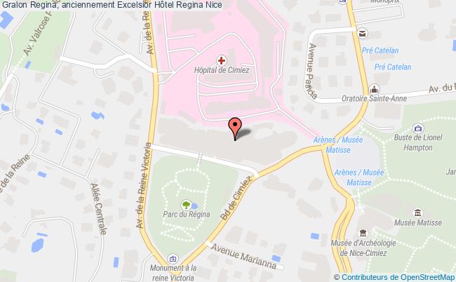 plan Regina, Anciennement Excelsior Hôtel Regina Nice Nice