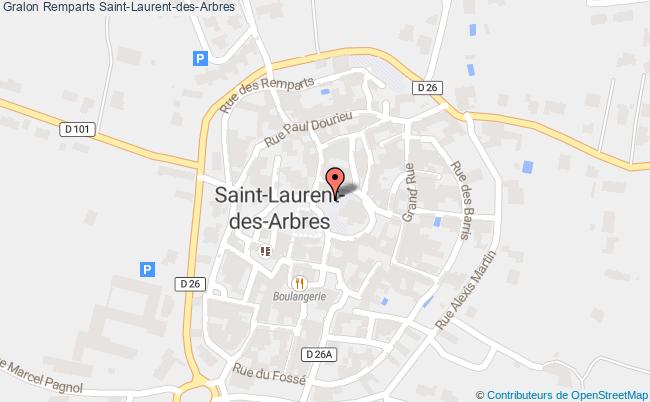 plan Remparts Saint-laurent-des-arbres Saint-Laurent-des-Arbres