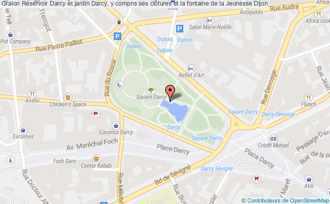 plan Réservoir Darcy Et Jardin Darcy, Y Compris Ses Clôtures Et La Fontaine De La Jeunesse Dijon Dijon