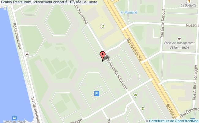 plan Restaurant, Lotissement Concerté L'elysée Le Havre Le Havre