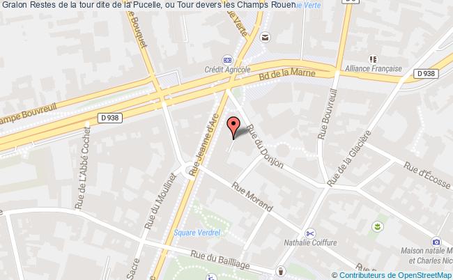 Restes de la tour dite de la Pucelle, ou Tour devers les Champs