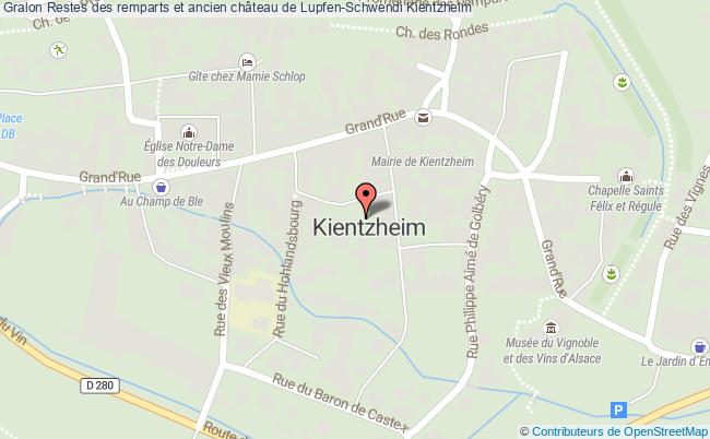 plan Restes Des Remparts Et Ancien Château De Lupfen-schwendi Kientzheim Kientzheim