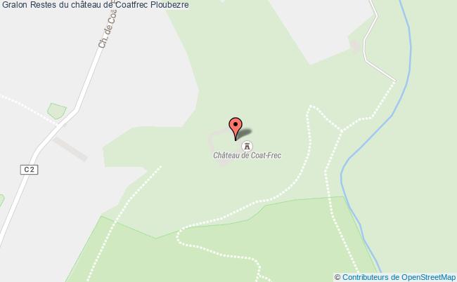plan Restes Du Château De Coatfrec Ploubezre Ploubezre