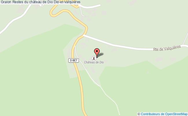 plan Restes Du Château De Dio Dio-et-valquières Dio-et-Valquières