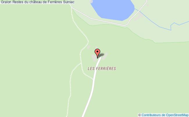 plan Restes Du Château De Ferrières Sulniac Sulniac
