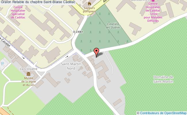 plan Retable Du Chapitre Saint-blaise Cadillac Cadillac