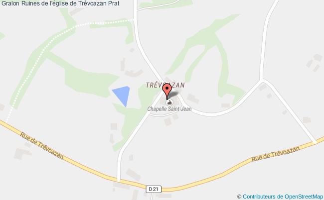 plan Ruines De L'église De Trévoazan Prat Prat