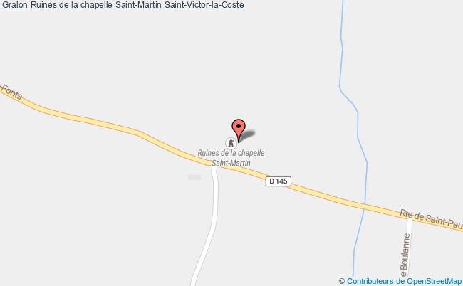 plan Ruines De La Chapelle Saint-martin Saint-victor-la-coste Saint-Victor-la-Coste