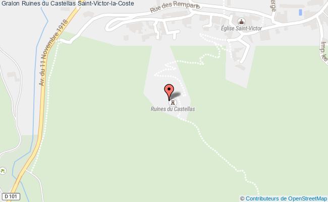 plan Ruines Du Castellas Saint-victor-la-coste Saint-Victor-la-Coste