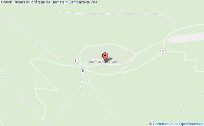 plan Ruines Du Château De Bernstein Dambach-la-ville Dambach-la-Ville