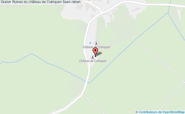 plan Ruines Du Château De Coëtquen Saint-hélen Saint-Hélen
