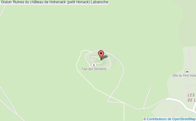 plan Ruines Du Château De Hohenack (petit Honack) Labaroche Labaroche