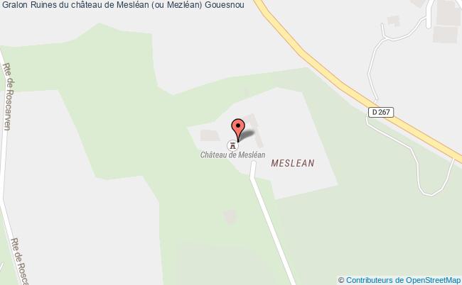 plan Ruines Du Château De Mesléan (ou Mezléan) Gouesnou Gouesnou