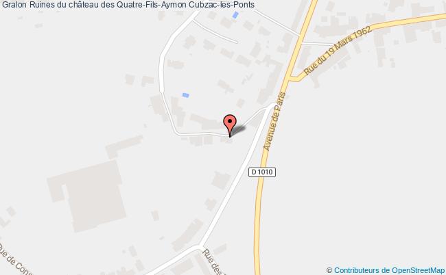 plan Ruines Du Château Des Quatre-fils-aymon Cubzac-les-ponts Cubzac-les-Ponts