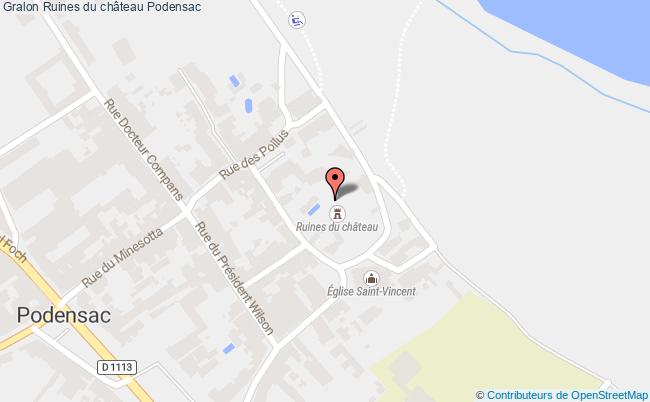 plan Ruines Du Château Podensac Podensac