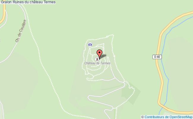 plan Ruines Du Château Termes Termes