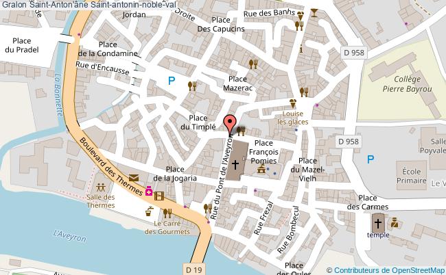 plan Saint-anton'âne Saint-antonin-noble-val Saint-antonin-noble-val