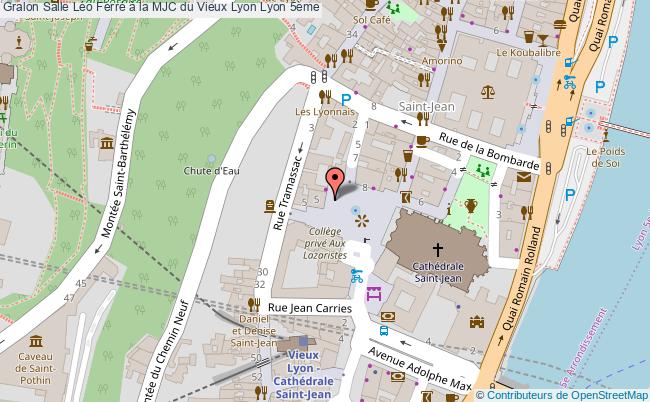plan Salle Léo Ferré à La Mjc Du Vieux Lyon Lyon 5ème Lyon 5ème