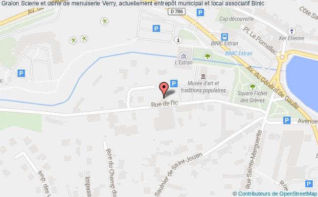 plan Scierie Et Usine De Menuiserie Verry, Actuellement Entrepôt Municipal Et Local Associatif Binic Binic