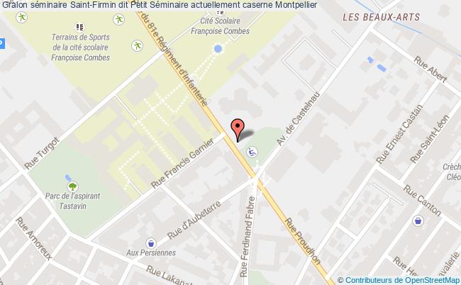 plan Séminaire Saint-firmin Dit Petit Séminaire Actuellement Caserne Montpellier Montpellier