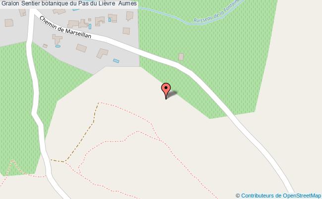 plan Sentier Botanique Du Pas Du Lièvre  Aumes Aumes