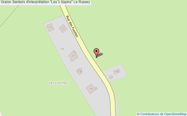 plan Sentiers D'interprétation "les 3 Sapins" Le Russey Le Russey