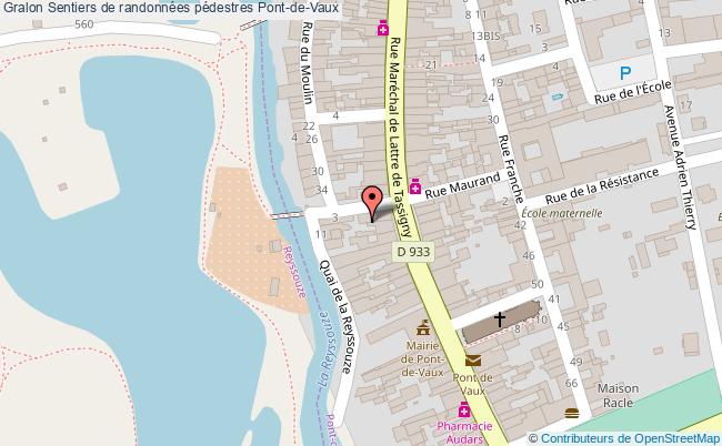 plan Sentiers De Randonnées Pédestres Pont-de-vaux Pont-de-Vaux