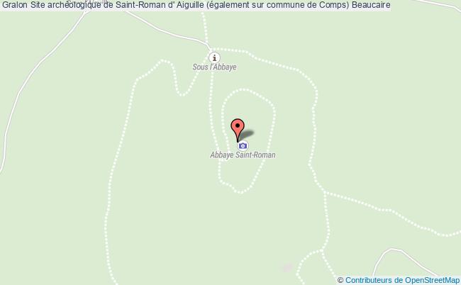 plan Site Archéologique De Saint-roman D' Aiguille (également Sur Commune De Comps) Beaucaire Beaucaire