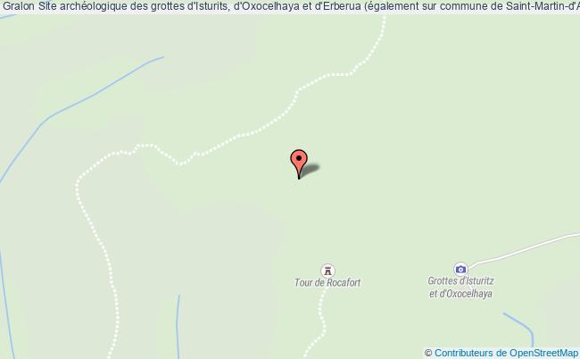 plan Site Archéologique Des Grottes D'isturits, D'oxocelhaya Et D'erberua (également Sur Commune De Saint-martin-d'arberoue) Isturits Isturits
