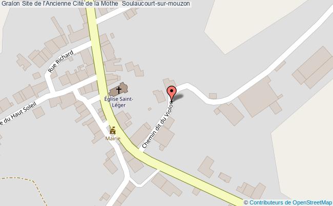 plan Site De L'ancienne Cité De La Mothe  Soulaucourt-sur-mouzon Soulaucourt-sur-mouzon