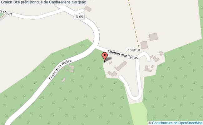 plan Site Préhistorique De Castel-merle Sergeac Sergeac