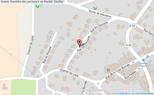 plan Sociétés Des Pecheurs De Madon Xeuilley Xeuilley