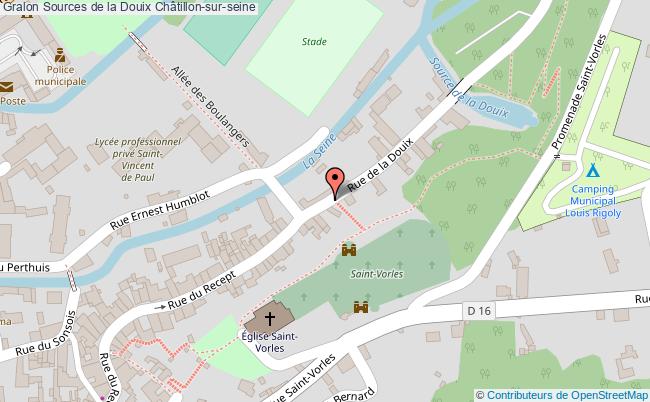 plan Sources De La Douix Châtillon-sur-seine Châtillon-sur-seine