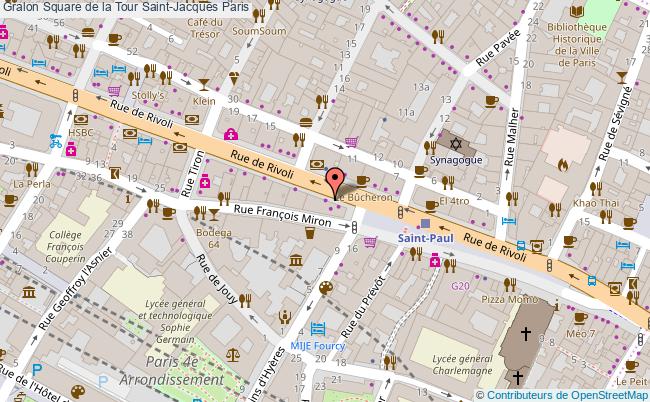 plan Square De La Tour Saint-jacques Paris Paris