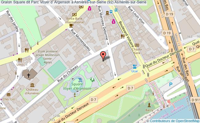plan Square Dit Parc Voyer D' Argenson à Asnières-sur-seine (92) Asnières-sur-seine Asnières-sur-Seine