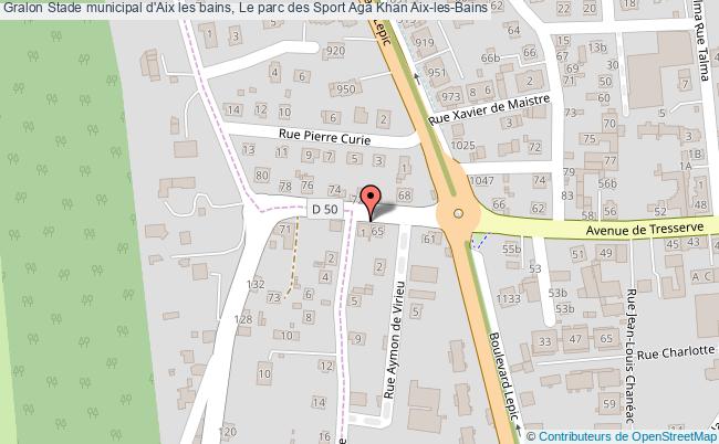 plan Stade Municipal D'aix Les Bains, Le Parc Des Sport Aga Khan Aix-les-bains Aix-les-Bains