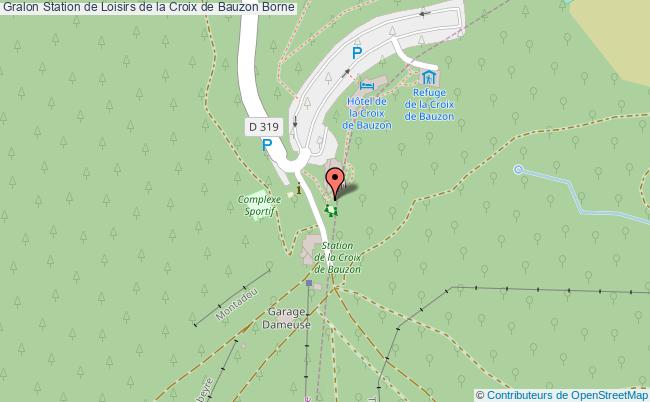 plan Station De Loisirs De La Croix De Bauzon Borne Borne