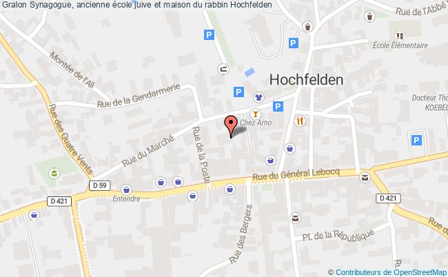 plan Synagogue, Ancienne école Juive Et Maison Du Rabbin Hochfelden Hochfelden