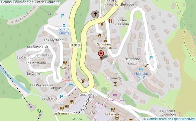 plan Télésiège De Cotch Gourette Gourette