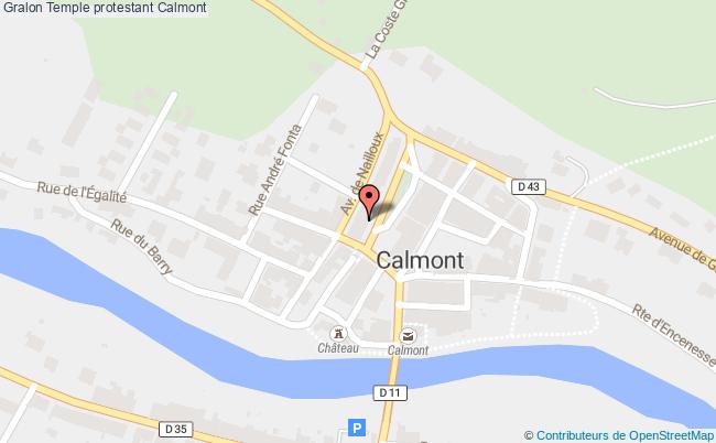 plan Temple Protestant Calmont Calmont