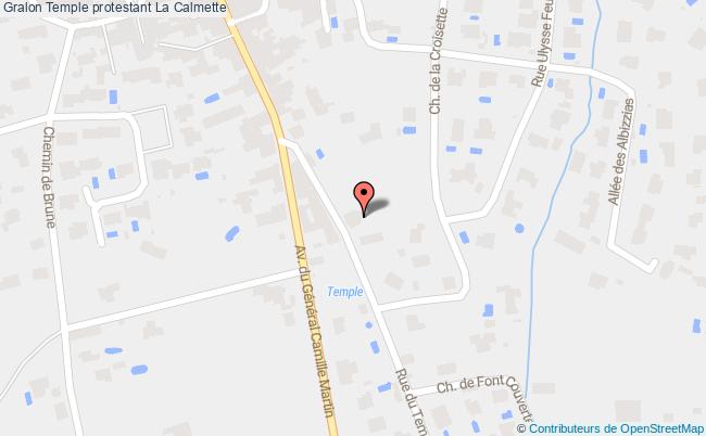 plan Temple Protestant La Calmette La Calmette