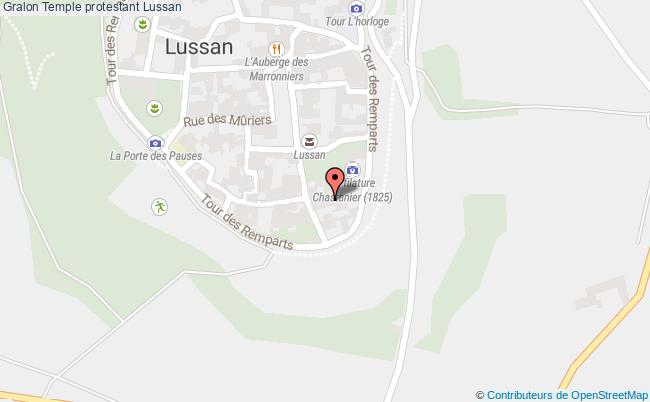 plan Temple Protestant Lussan Lussan