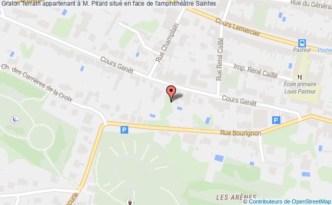 Terrain appartenant à M. Pitard situé en face de l'amphithéâtre