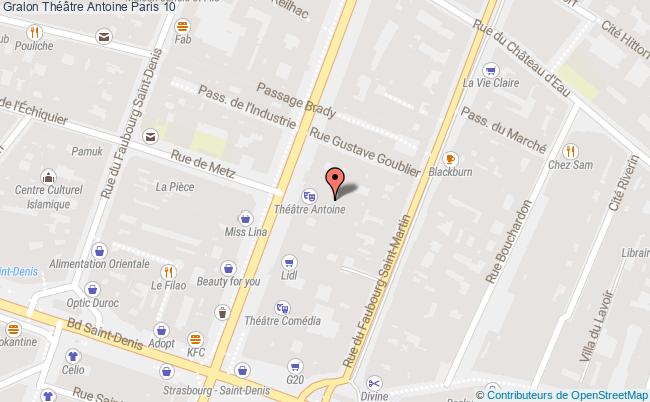 plan Théâtre Antoine Paris 10 Paris 10