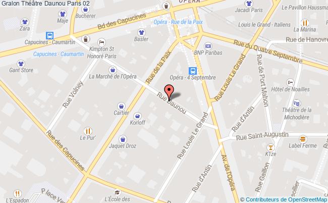 plan Théâtre Daunou Paris 02 Paris 02