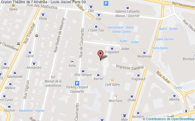 plan Théâtre De L' Athénée - Louis-jouvet Paris 09 Paris 09