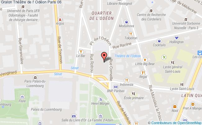 plan Théâtre De L' Odéon Paris 06 Paris 06