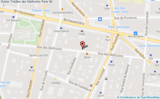 plan Théâtre Des Mathurins Paris 08 Paris 08